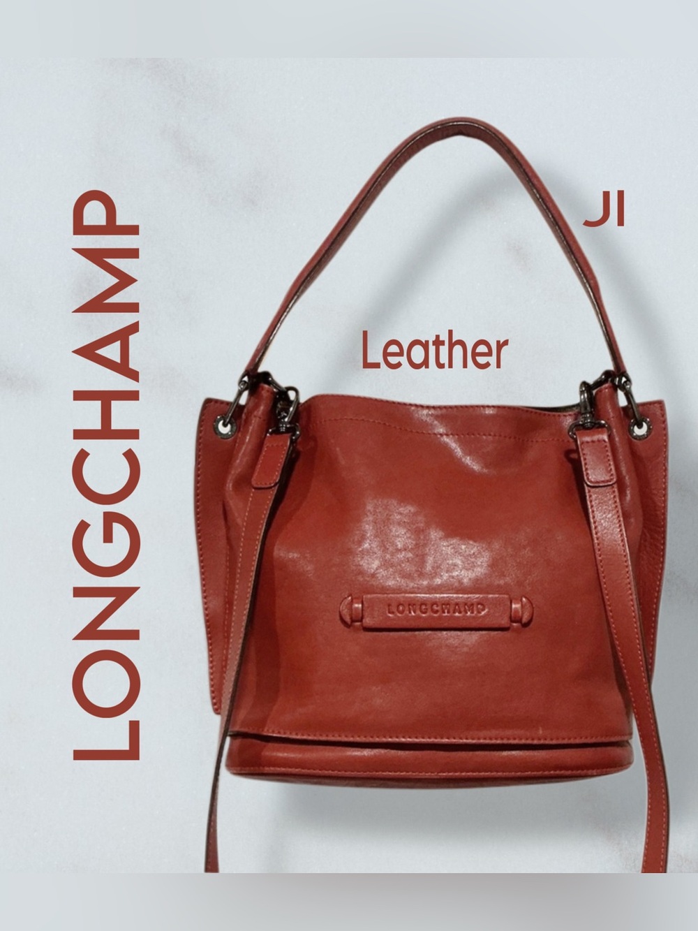 LONGCHAMP 3D Terracotta Leather Shoulder Bag Hand Bag